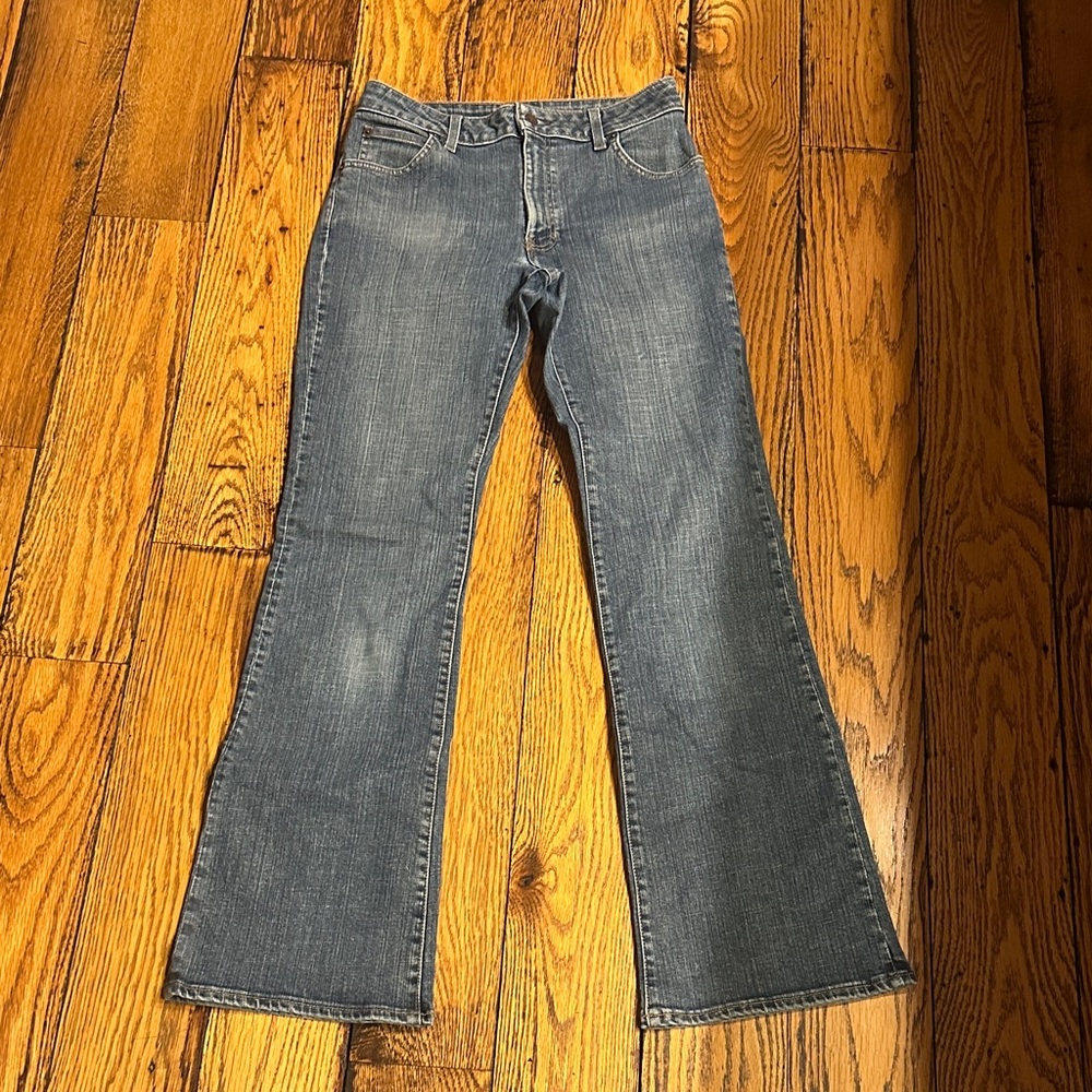 GAP WOMENS FLARE 5-POCKET BLUE JEANS SIZE 8